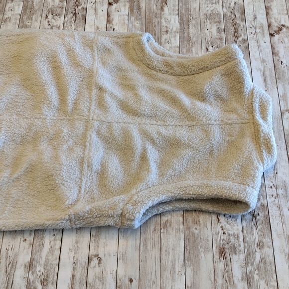 NWT Prologue Cream Fleece Long Cardigan Vest Small - Picture 6 of 8